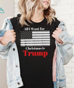 All I Want For Christmas Is Trump American Flag T Shirt