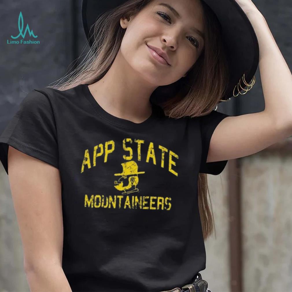 Appalachian State Mountaineers Distressed Retro Logo Shirt Appalachian State Mountaineers Distressed Retro Logo Shirt