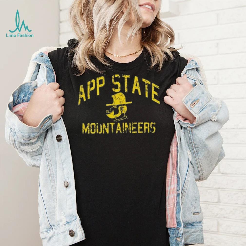 Appalachian State Mountaineers Distressed Retro Logo Shirt Appalachian State Mountaineers Distressed Retro Logo Shirt