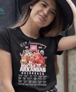 Arkansas Razorbacks 100th Anniversary 1883 2023 Thank You For The Memories Signatures Shirt