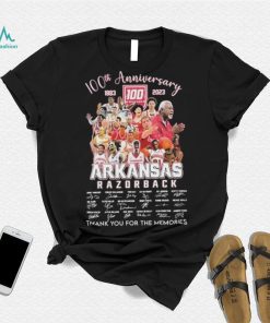 Arkansas Razorbacks 100th Anniversary 1883 2023 Thank You For The Memories Signatures Shirt