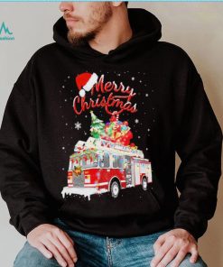 Awesome Firetruck Santa Sleigh Christmas Firefighter Shirt