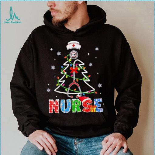 Awesome Nurse Christmas Tree Shirt