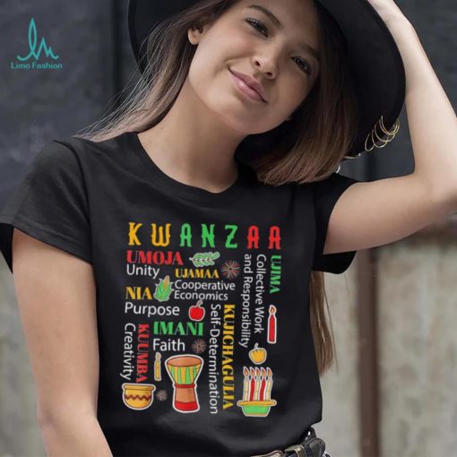 Awesome happy Kwanzaa Drum Kinara Seven Candles Africa Celebration Colorful shirt