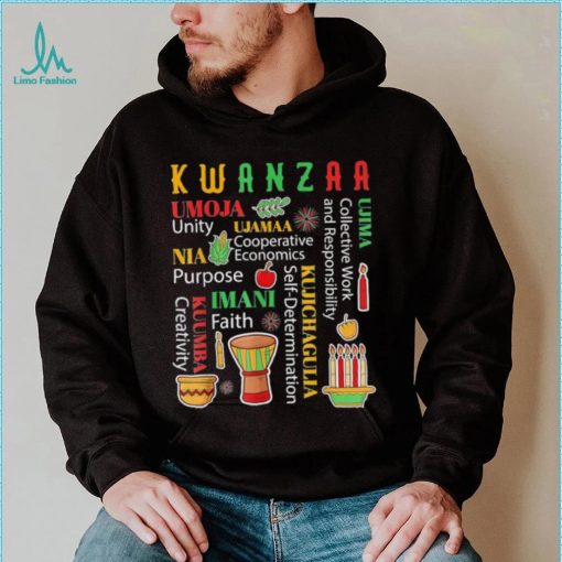 Awesome happy Kwanzaa Drum Kinara Seven Candles Africa Celebration Colorful shirt
