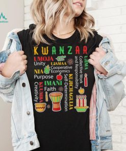 Awesome happy Kwanzaa Drum Kinara Seven Candles Africa Celebration Colorful shirt