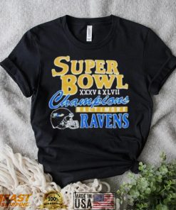 Baltimore ravens super bowl xxxv & xlvii champions shirt