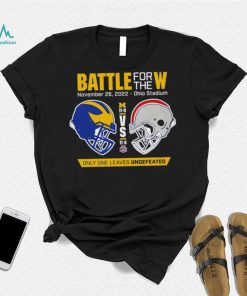 Battle for the W Ohio vs Michigan only one Leaves Undefeated 2022 helmet shirt3