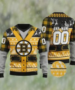 Boston Bruins Personalized Ugly Christmas Sweater