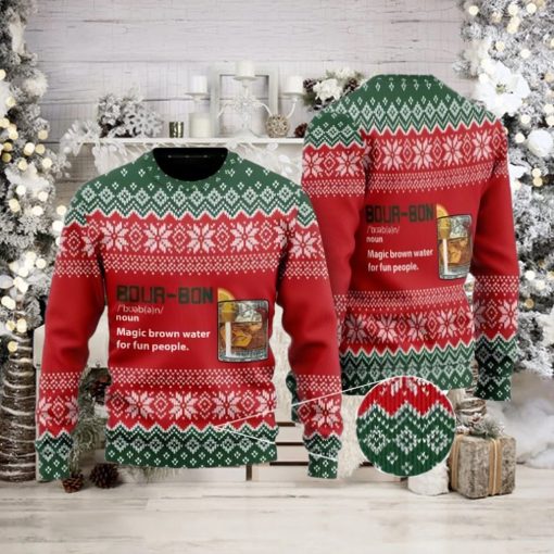 Bourbon Noun Christmas Gift Ugly Christmas Sweater