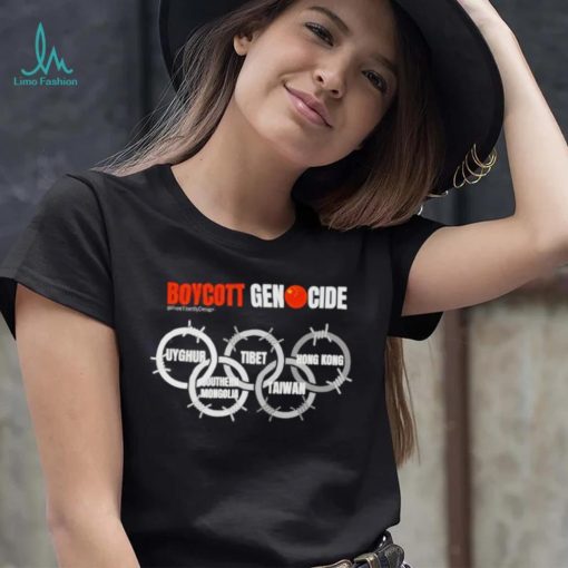 Boycott Genocide Olympics Beijing 2022 Uyghur Tibet Hong Kong Southern Mongolia Taiwan shirt