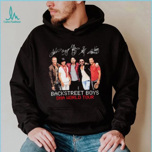 Boygroup Backstreet Boys Dna World Tour Bsb With Signature Black Ver Shirt