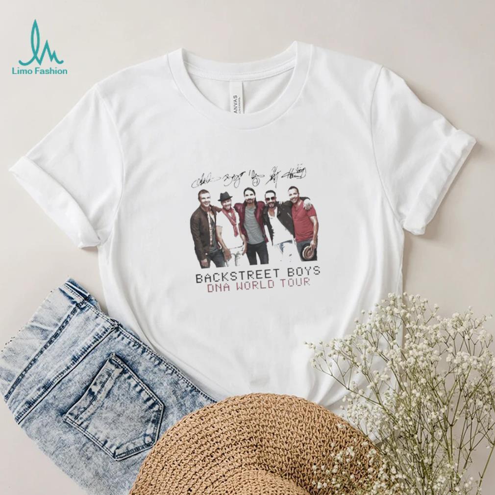 Boygroup Backstreet Boys Dna World Tour Bsb With Signature White Ver Shirt Boygroup Backstreet Boys Dna World Tour Bsb With Signature White Ver Shirt