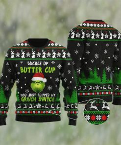 Buckle Up Buttercup Grinch Ugly Christmas Sweater