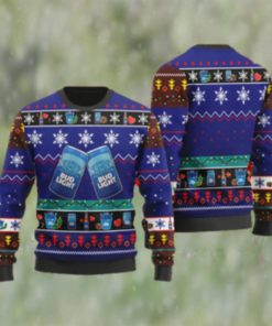 Bud Light Beer Snowflake Pattern Ugly Christmas Sweater