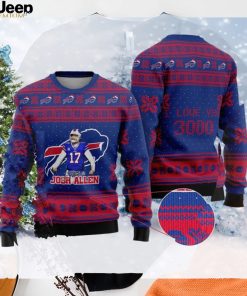 Buffalo Bills Josh Allen I Love You 3000 Christmas Sweater