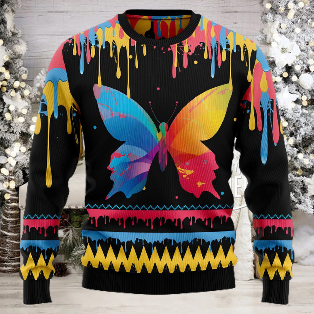 Butterfly Colorful Beauty Christmas Ugly Christmas Sweater Butterfly Colorful Beauty Christmas Ugly Christmas Sweater