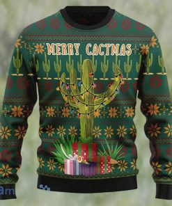 Cactus Ugly Christmas Sweater Merry Cactmas