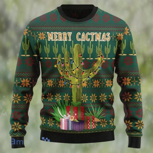 Cactus Ugly Christmas Sweater Merry Cactmas