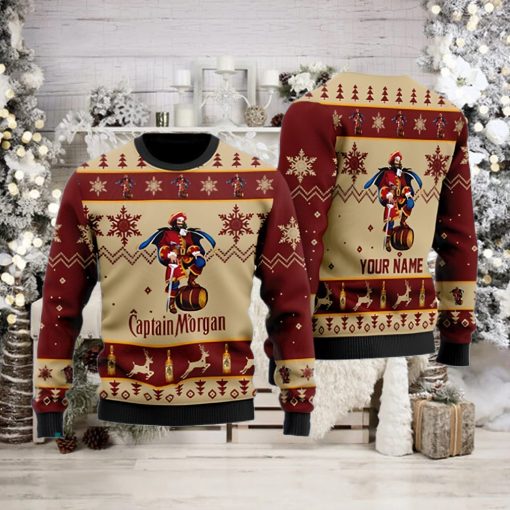 Captain Morgan Personalized Christmas Ugly Sweater