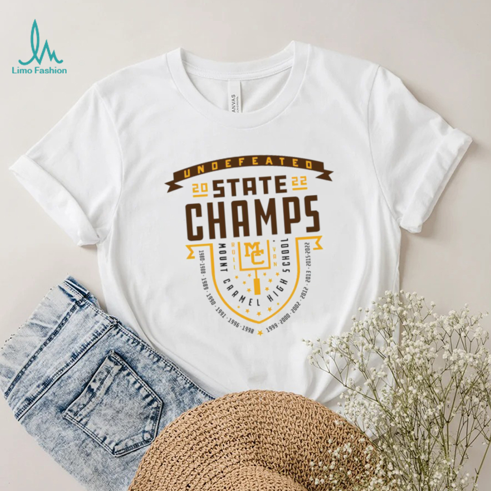 Caravan Undefeated 2022 State Champs Mount Carmel High School Tee ...