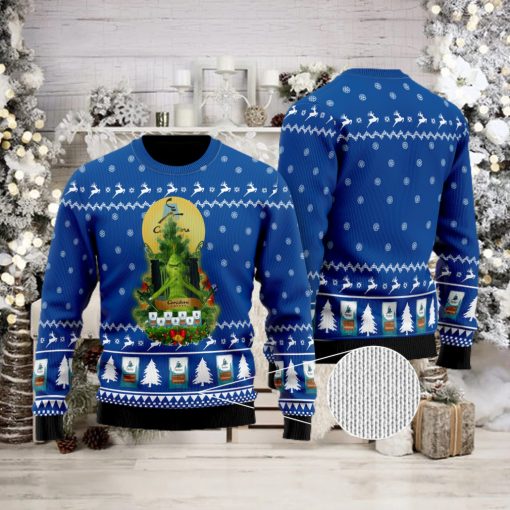 Caribou Coffee Grinch Snow Ugly Christmas Sweater