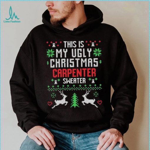Carpenter Ugly Christmas Sweater Pattern Design Shirt