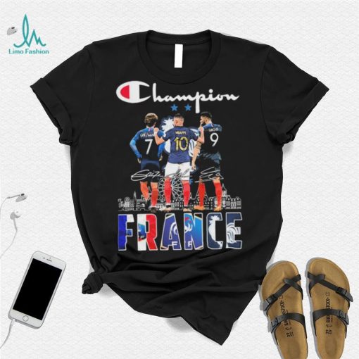 Champion Griezmann Mbappe And Giroud France Signatures Shirt