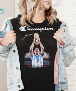 Champion Lionel Messi Argentina World Cup 2022 Signature Shirt
