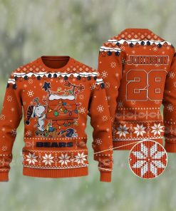 Chicago Snoopy Bears Ugly Christmas Sweater