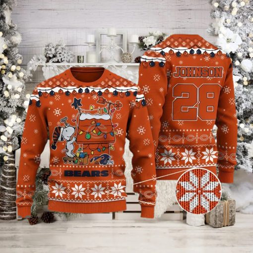 Chicago Snoopy Bears Ugly Christmas Sweater