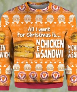 Chicken Sandwich Ugly Christmas 3D Sweater