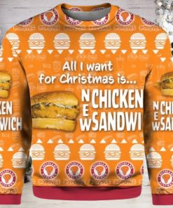 Chicken Sandwich Ugly Christmas 3D Sweater