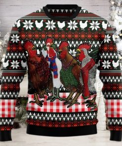 Chicken Under Snow Xmas 3D Sweater