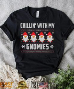 Chillin with my gnomies matching family Christmas gnome ugly Christmas sweater