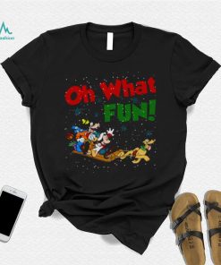 Christmas Oh What Fun Holiday Mickey And Donald Under Snow shirt