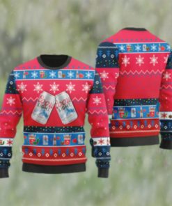 Coors Light Beer Snowflake Pattern Ugly Christmas Red Sweater
