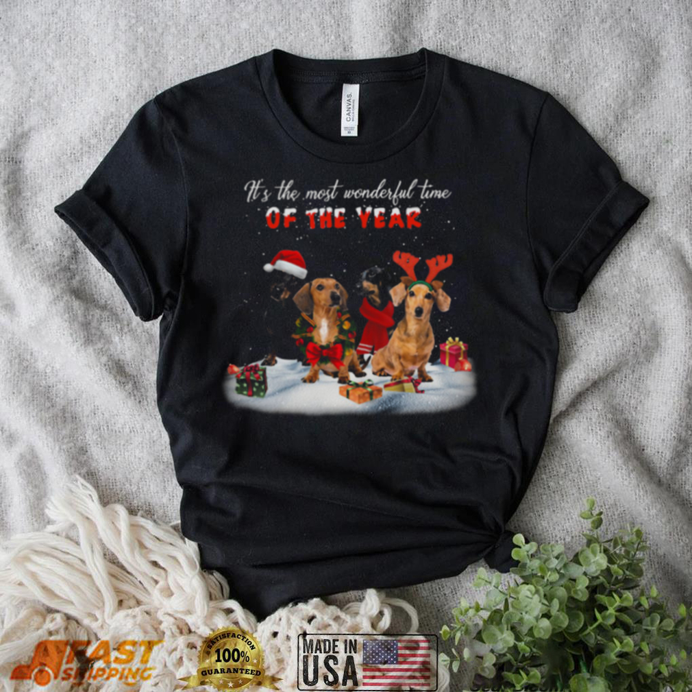 Dachshunds It’s The Most Wonderful Time Of The Year Merry Christmas Gift shirt Dachshunds It’s The Most Wonderful Time Of The Year Merry Christmas Gift shirt