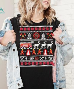 Day In Life Of Firefighter Ugly Christmas Sweater Fireman Fire Department Christmas Shirt