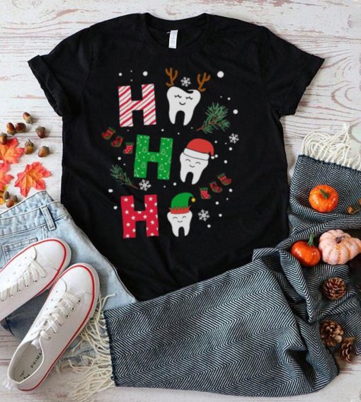 Dental Ho Ho Ho Reindeer Santa Elf Merry Christmas shirt