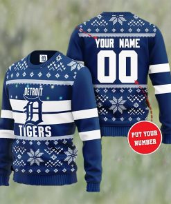 Detriot Tigers Personalized Custom Christmas Sweater