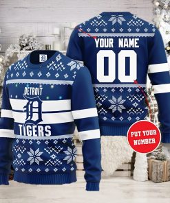 Detriot Tigers Personalized Custom Christmas Sweater