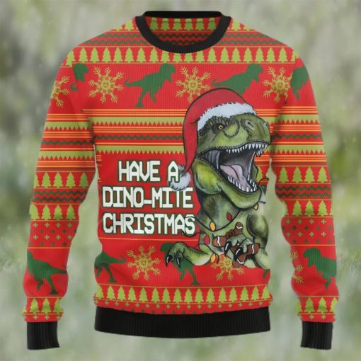 Dinosaur Funny Christmas Sweater For Men Women