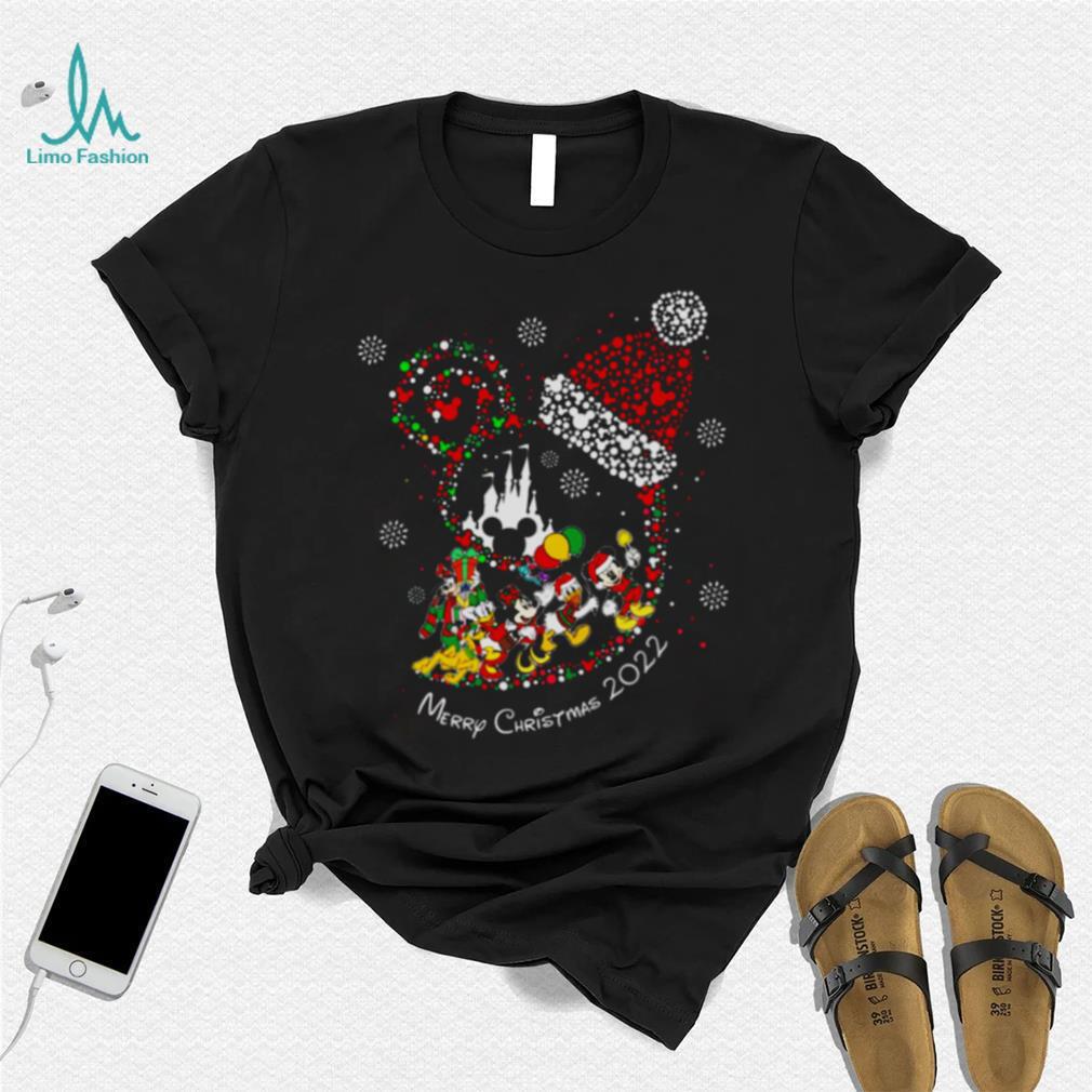 Disney Design Lovely Santa Hat Christmas Of Mickey Donald Duck shirt