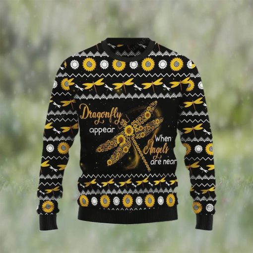 DragonfLy SunfLower All Over Print Ugly Christmas Sweater