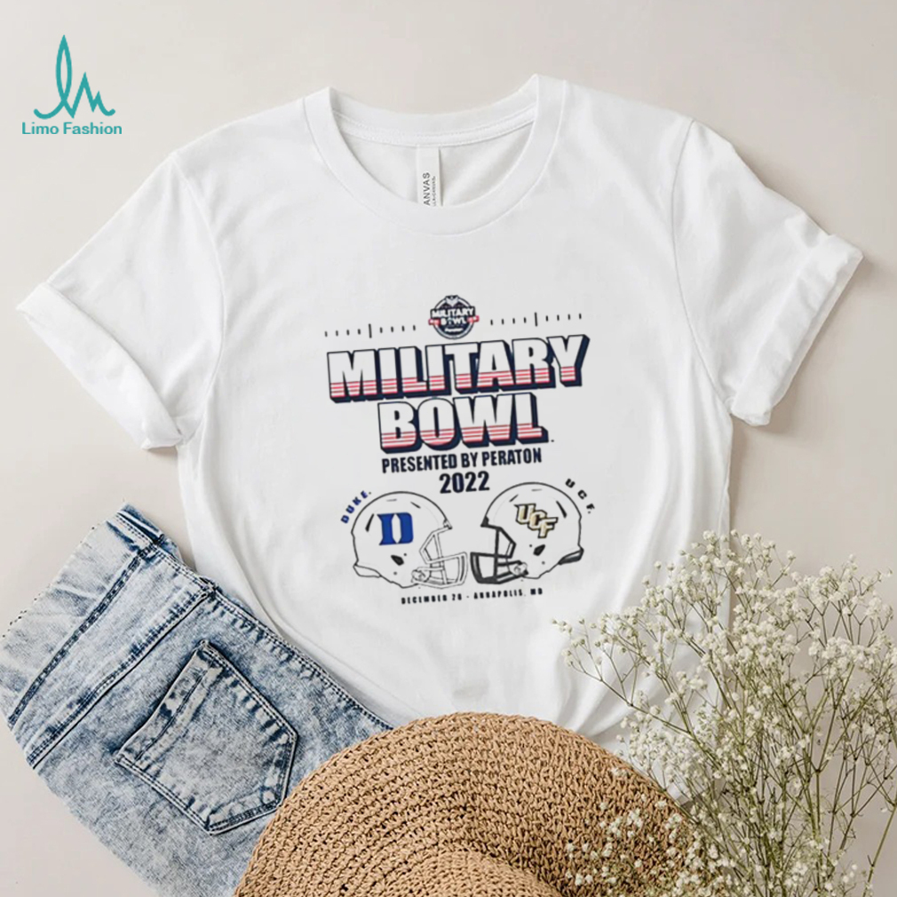 Duke Blue Devils vs UCF Knights Military Bowl 2022 Matchup shirt Duke Blue Devils vs UCF Knights Military Bowl 2022 Matchup shirt