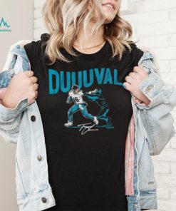 Duuuval Trevor Lawrence Stiff Arm Signature Shirt