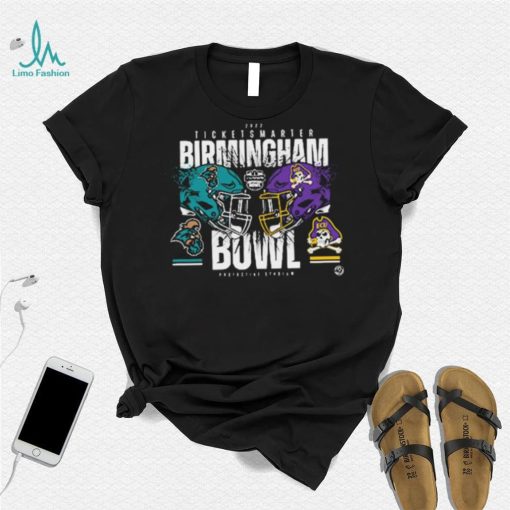 East Carolina Pirates vs Coastal Carolina Chanticleers 2022 TicketSmarter Birmingham Bowl Shirt