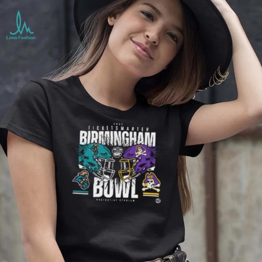 East Carolina Pirates vs Coastal Carolina Chanticleers 2022 TicketSmarter Birmingham Bowl Shirt