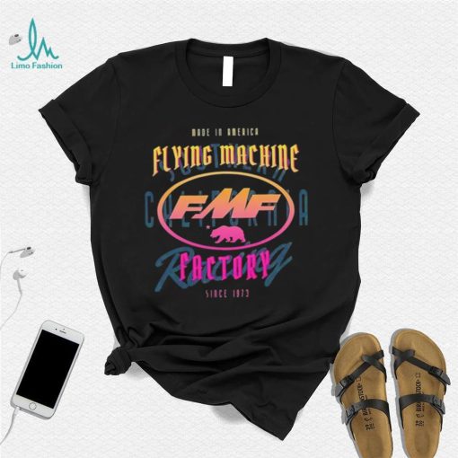 FMF Flying Machine Factory made in America logo shirt